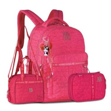 Imagem de Mochila com Lancheira térmica e Estojo Box Rebecca Bonbon - Clio, Rosa
