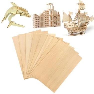 Imagem de Folhas De Madeira Balsa 100mm X 200mm X 300mm 1/1.5/2/3mm De Espessura