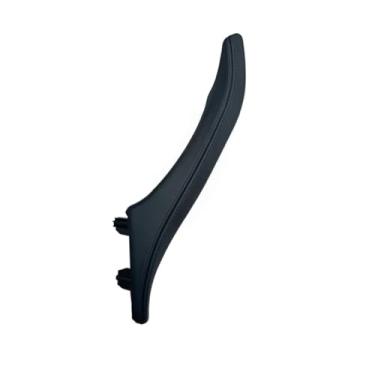 Imagem de Interior esquerda direita maçaneta da porta do passageiro couro genuíno puxador da porta interna Compatível com bmw série 5 f10 f11 f18 520i 523i 525i 528i 535i(Right side-black)