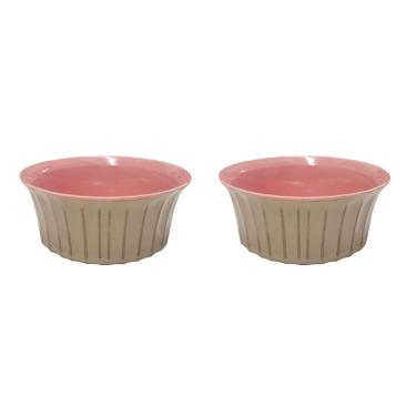 Imagem de Tigela Bowl Ceramica Rose Sobremesa Sopa Petiscos 2un