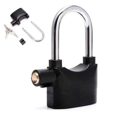 Imagem de Cadeado Alarme 110Db Sirene Bike Moto Som Alto Anti Furto - Imaginei C