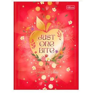 Imagem de Caderno Brochura Capa Dura Colegial Branca de Neve 80F - Fundo Vermelh