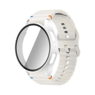 Imagem de Pulseira De Silicone Para Relógio Samsung 40mm 44mm Com Protetor De Te