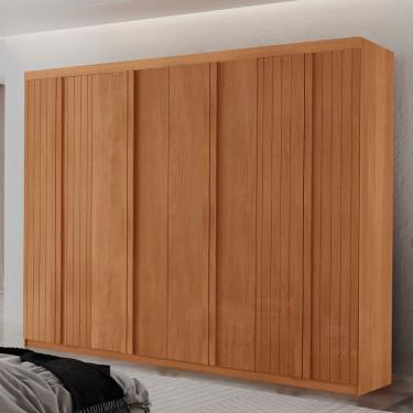Imagem de Guarda Roupa Casal Toquio Mdf Com 8 Portas 4 Gavetas Moderna Naturalle