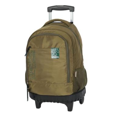 Imagem de Mochila Rodinha Juvenil Infantil Escolar Resistente Up4you Marrom