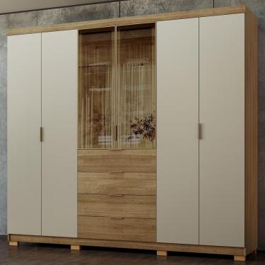 Imagem de Guarda Roupa Casal 260cm Vidro Reflecta Vonn Nature/fendi V02 - Mpozenato