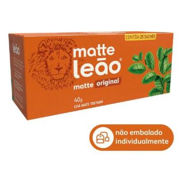 Imagem de Chá Matte Leão mate original em sachê 40 g 25 u