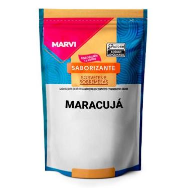 Imagem de Base para Sorvetes e Sobremesas em Pó Sabor Maracujá 100g - Marvi