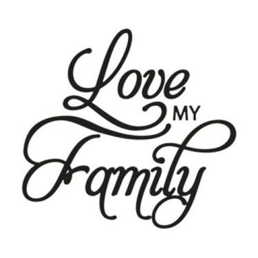 Imagem de Carimbo Em Borracha Love My Family Clp-050 Litoarte