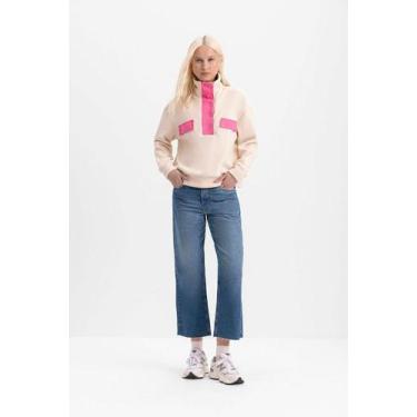 Imagem de Blusão feminino em fleece essendi - G, Natural, XG