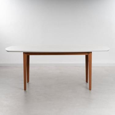 Imagem de Mesa Oval 6 Lugares 1,8m Tampo MDF Tiê CabeCasa MadeiraOriginals Marro