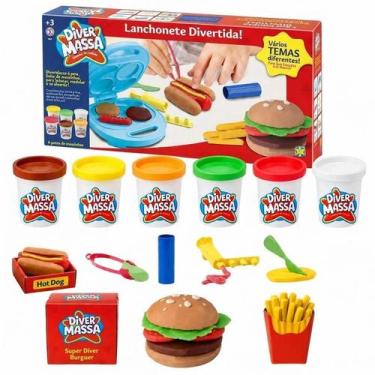 Imagem de Massinha De Modelar Lanchonete Divertida Grill Infantil Diver Massa - 