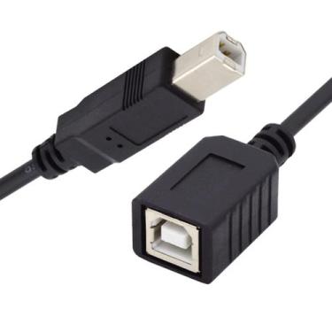 Imagem de Cabo USB CY 20 cm B Macho para Fêmea 2.0