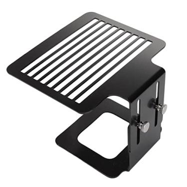 Imagem de rack de balança de café,Rack de balança de cozinha de alimentos, rack de balança de máquina de café em aço inoxidável ajustável em altura forte rack de pesagem(Black)