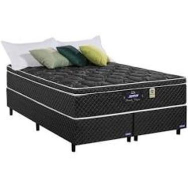 Cama Box Super King Marrom + Colchão De Molas Ensacadas - Lucas Home -  Comfort Size 193cm