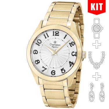 Imagem de Relógio CHAMPION KIT feminino dourado analógico CN25029W