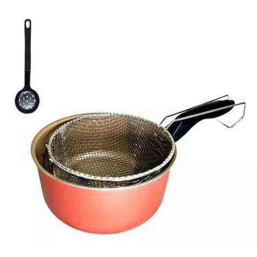 Imagem de Caçarola Fritadeira Antiaderente Cesta 20cm