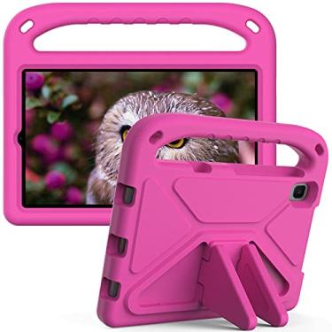 Imagem de Capa para tablet, capa para tablet infantil compatível com Lenovo Tab M8 TB-8505/TB-8705 (8 polegadas), suporte leve à prova de choque capa protetora adequada para crianças capa protetora (cor: rosa vermelha