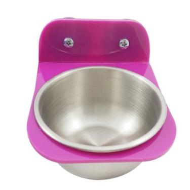 Imagem de Hypeety Tigela alimentadora de pássaros para animais de estimação, brinquedo de mastigar espelhado, copo de aço inoxidável, brinquedo de inteligência para papagaios pequenos, arara, cinza africano, calopsita, gaiola de conure em pé (copo de gaiola L (8,3 cm × 5 x 4 cm)