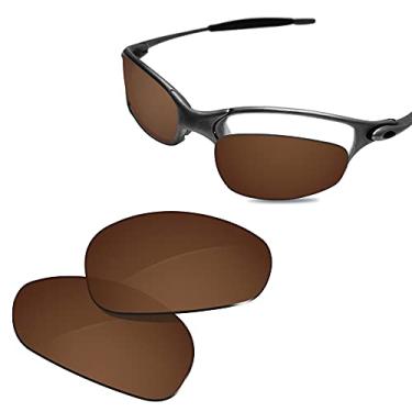 Imagem de Glintbay Lentes de óculos de sol de substituição 100% precisas para Oakley Juliet - Marrom polarizado