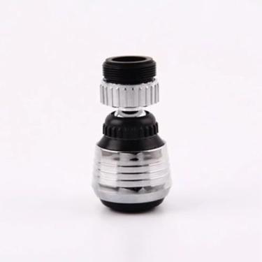 Imagem de Torneira de 360 graus anti-respingo, economizador de água de cozinha, universal, rotativo, filtro de borbulhador, impulsionador de extensão, sem ferramentas de cozinha, prata clara