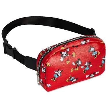 Imagem de Bolsa de cintura feminina Disney Mickey Minnie Mouse, transversal, pochete, Mickey Minnie Mouse vermelho, One Size