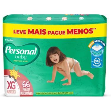 Imagem de Fralda Infantil Personal Baby Protect & Sec Tamanho XG com 66 Tiras