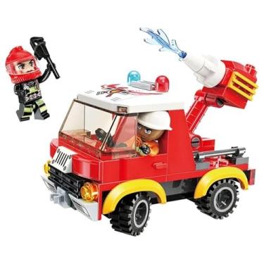 Imagem de Keepplay Bloco de Montar Caminhão Bombeiro Jato de Água Mine City