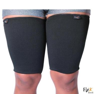 Imagem de Coxal Elástico Par Suporte Protetor Profissional Treino Alivia Dor Com