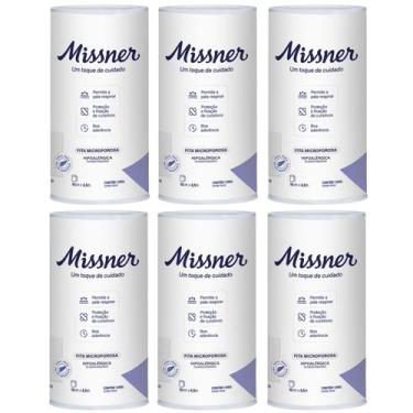 Imagem de Kit 6 Fita Microporosa Branca 10cm x 4,5m - Missner