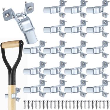 Imagem de Zonon 30 peças de clipes de mola resistentes, grampo de ferramentas, braçadeiras de mola, organizador de parede de armário de garagem para ferramentas, ancinhos, vassouras, esfregões, ideal para