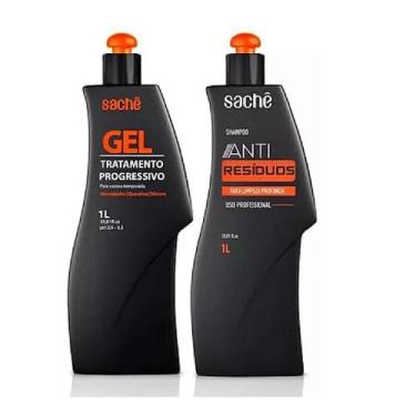 Imagem de Kit Gel Progressivo Fresh Sachê + Shampoo Anti Resíduos - Sachê Profes