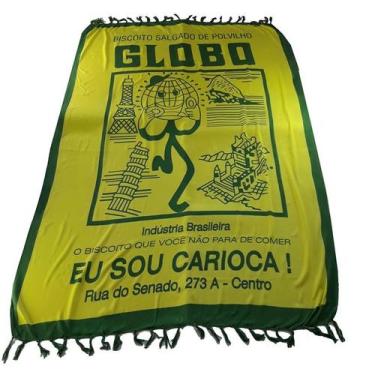 Imagem de Canga De Praia Estampa Biscoito Globo Moda Sou Carioca - Bali, Verde, 