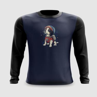 Imagem de Camiseta Manga Longa Cãozinho Prodígio Astronauta - Fabriqueta, GG