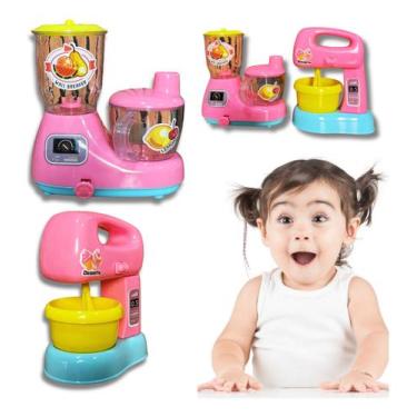 Imagem de Kit Cozinha Infantil Batedeira E Liquidificador Brinquedos - Art Brink