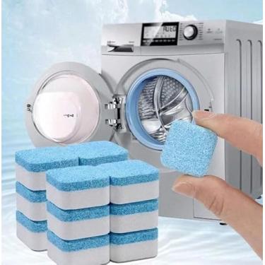 Imagem de KIT 10 Pastilhas para Limpeza de Máquinas de Lavar Roupas Efervescentes Multifuncional