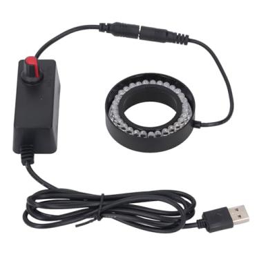 Imagem de Kit de Iluminação Circular LED Ajustável Com Brilho de Luz Circular 25000LX para Microscópio Monocular e Estéreo de 46 Mm
