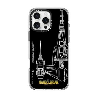 Imagem de CASETiFY Capa transparente para iPhone 16 Pro Max [Mandalorian Co-Lab/Não amarela/Proteção contra quedas de 2 metros/Compatível com Magsafe] - Capa N-1 Starfighter - Transparente