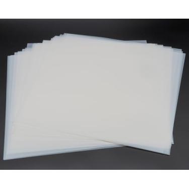 Imagem de 40 folhas de estêncil em branco Mylar de 4 mm, folhas de estêncil de PET translúcidas leitosas de 30 x 30 cm, material de modelo para máquinas de corte, corte a laser, plástico artesanal seguro para