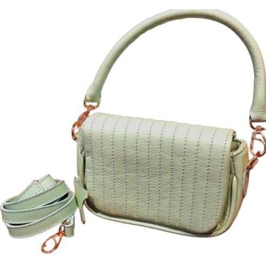 Imagem de Mini Bolsa Feminina Verde Claro em Couro - 828 - Mobelli Cosméticos