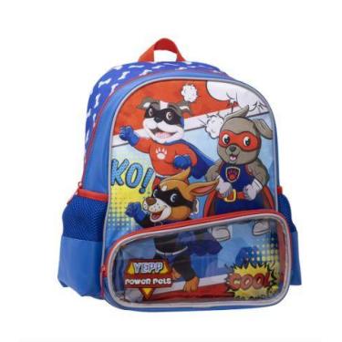 Imagem de Mochila Costas Power Pets Super Dogs Original Yepp Escolar, Azul