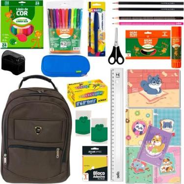 Imagem de Material Escolar Kit Completo 25 Itens Volta As Aulas - Leonora
