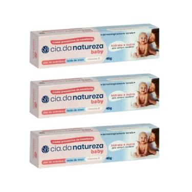 Imagem de Creme Para Assaduras Cia da Natureza Baby 45g - Kit C/ 3un