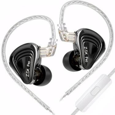 Imagem de KZ ZSX Pro – Fones de ouvido intra-auriculares HiFi híbridos 5BA+1DD 6 drivers, fones de ouvido intra-auriculares para músicos audiófilos (com microfone, preto)