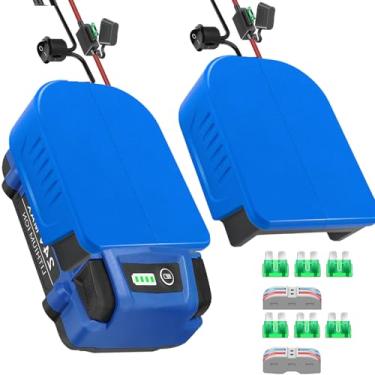 Imagem de URUN Pacote Com 2 Adaptadores Para Bateria Kobalt 24V Max Power Wheel, Kit Conversor Wheels Fusíveis E Terminais De Fio, Fio 14Awg, Conector Carro Brinquedo Rc Diy, Robótica, Caminhão