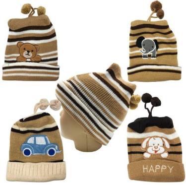 Imagem de Gorro Touca Infantil Baby Bichinhos - R.Pires, Bege, Unico