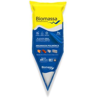 Imagem de Argamassa Massa Pronta Assentamento De Blocos E Tijolos 3kg - Biomassa
