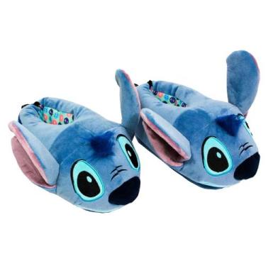 Imagem de Pantufa Stitch 3d Solado De Borracha Pelúcia - Zona Criativa, Azul, 42