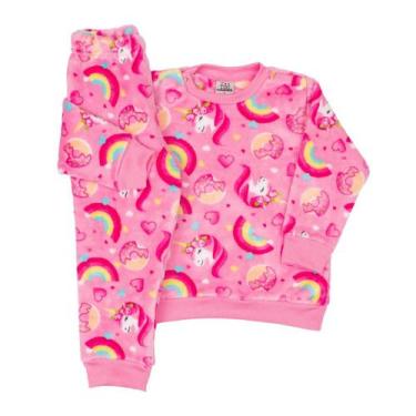 Imagem de Conjunto Fleece Bebê Peluciado Inverno Quentinho Infantil - Fofotinhos