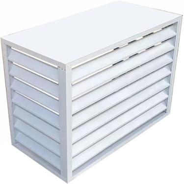 Imagem de Capa De Ar Condicionado Ao Ar Livre Cerca De Privacidade Unidade De Condensação Capa Protetora Grades Protetoras Para Condicionadores De Ar E Bombas De Calor Tampas De Ca, White, 110x60x80cm